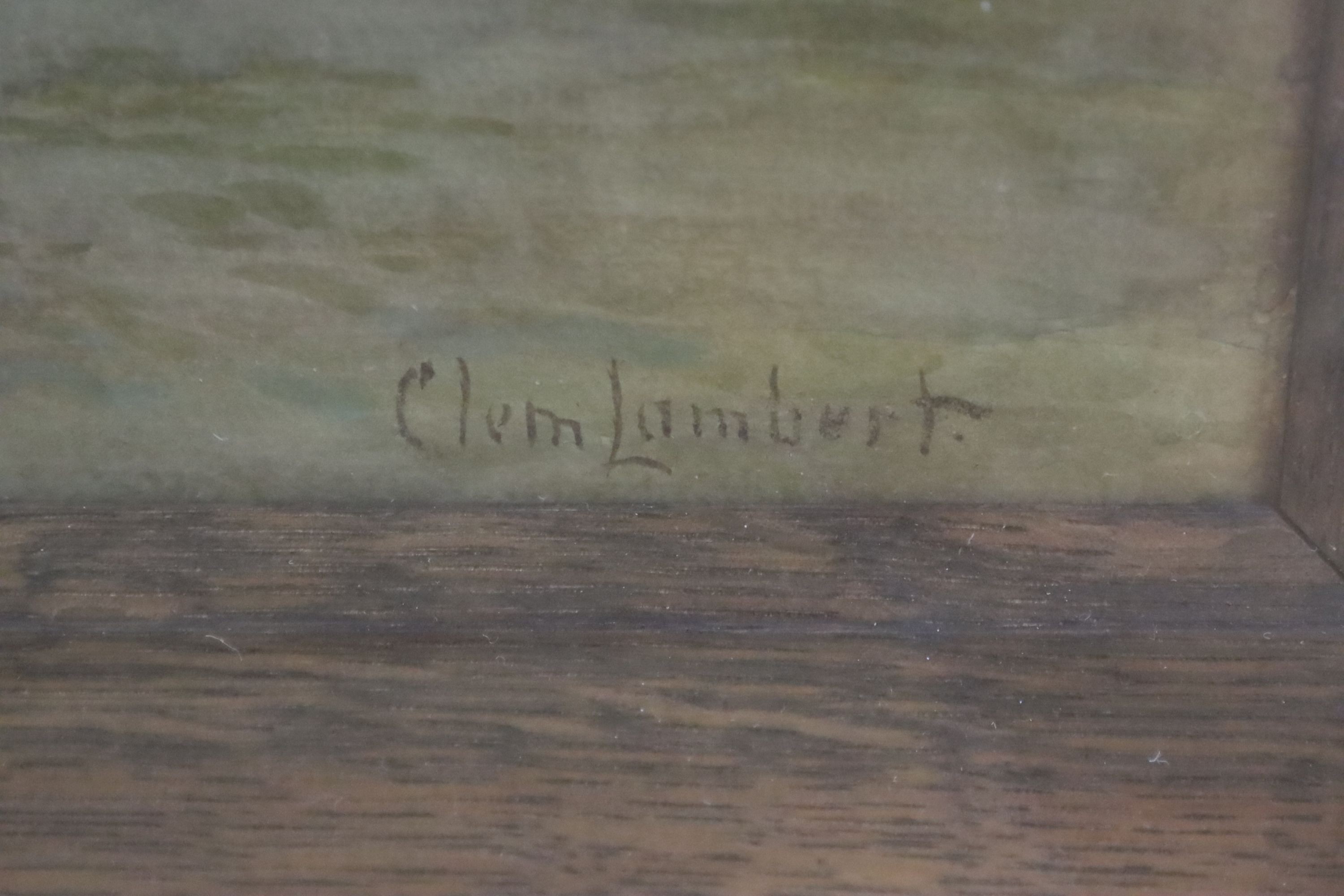 Clement Lambert (1855-1925), watercolour, 'My boyhood haunt' (View of Shoreham from Lancing Clump), signed, 34 x 52cm